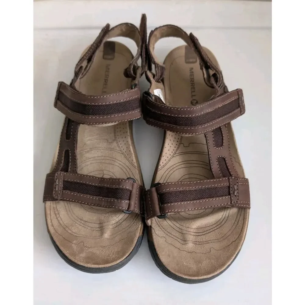 Merrell Mens Traveler Tilt Convertible Leather Slip On‎ Hiking Sandal 12 J62217